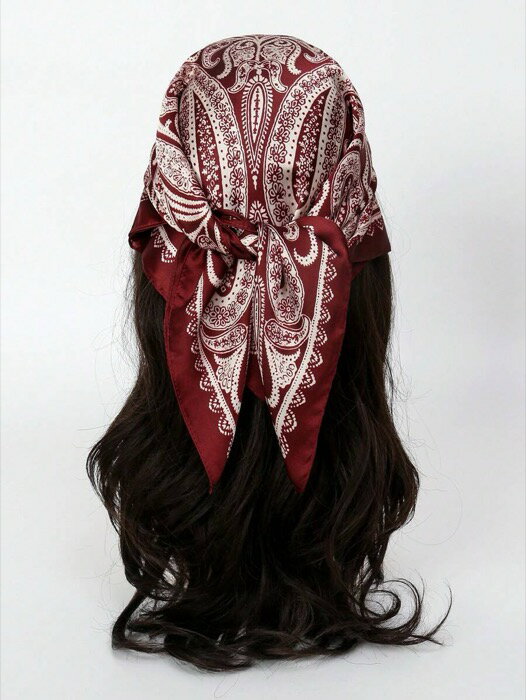 楽天Sports Studio 楽天市場店[ 8日から12日程度でお届け予定 ] アクセサリー レディース スカーフ バンダナスタイルジオメトリック柄のレディーススカーフ、多目的に使用でき、デイリーウェアに適しています。バンダナ、ヘアバンド、ヘッドバンドとして最適、あなたのルックをドレスアップす