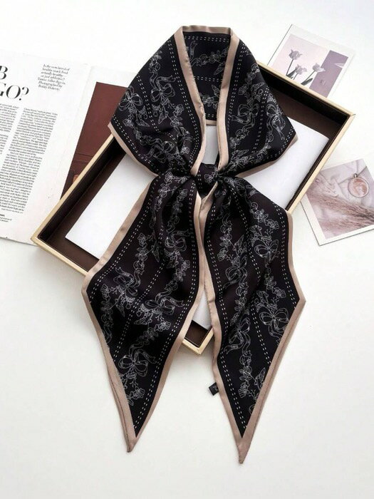 [ 8日から12日程度でお届け予定 ] アクセサリー レディース スカーフ 1個 両面馬柄プリント レディース サテンスカーフ、ドレス、ショーツ、ベルト、バッグ、帽子、リボンウエストバンド