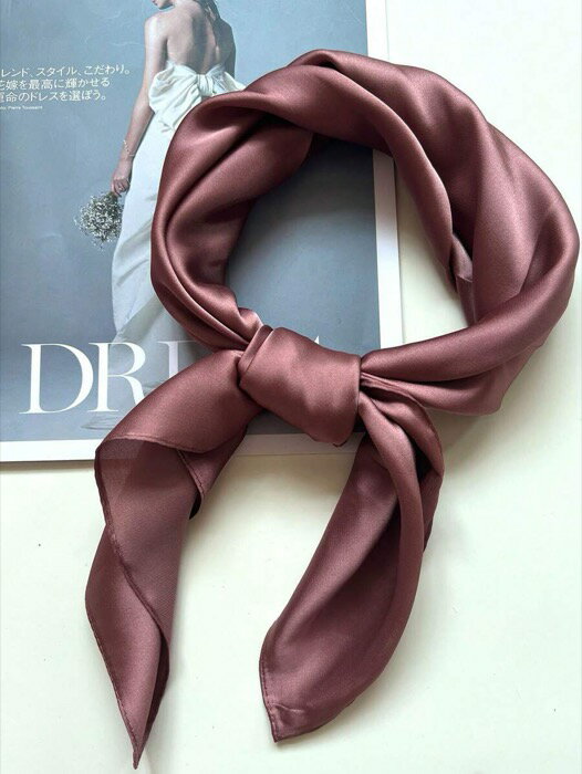 [ 8日から12日程度でお届け予定 ] アクセサリー レディース スカーフ 1枚 レディースソリッドカラーファッションスカーフ/ヘアバンド/ウエストバンド/バッグストラップ、多機能シルク調ネッカチーフ