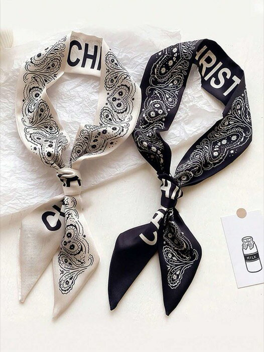 [ 8日から12日程度でお届け予定 ] アクセサリー レディース スカーフ 2枚組 レディース優雅なペイズリーとレターのパターンのヘアバンド&小さなスカーフ、春秋バンダナ、ヘアバンド、ヘッドバンド、外出の際のスタイルアップにぴったり