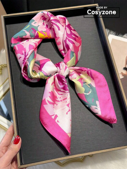 [ 8日から12日程度でお届け予定 ] アクセサリー レディース スカーフ 1枚 優雅なフローラル柄 70cm サ..