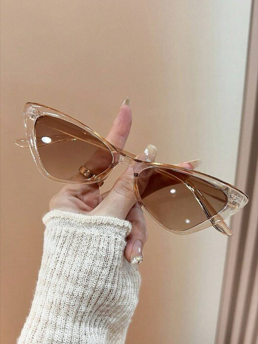 [ 8日から12日程度でお届け予定 ] アクセサリー レディース アイアクセサリー 1ペア ユニセックス キャットアイ型 保護 ファッショングラス、ファッショナブルなフルフレーム ビーチファッショングラス、デイリーコーディネートに最適(4)