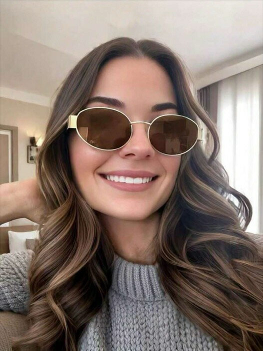 [ 7日から10日程度でお届け予定 ] アクセサリー レディース アイアクセサリー 1個 オーバル型メタルファッショングラス レディース、レトロスタイルのアクセサリー、夏のビーチバケーション、アウトドア、旅行用