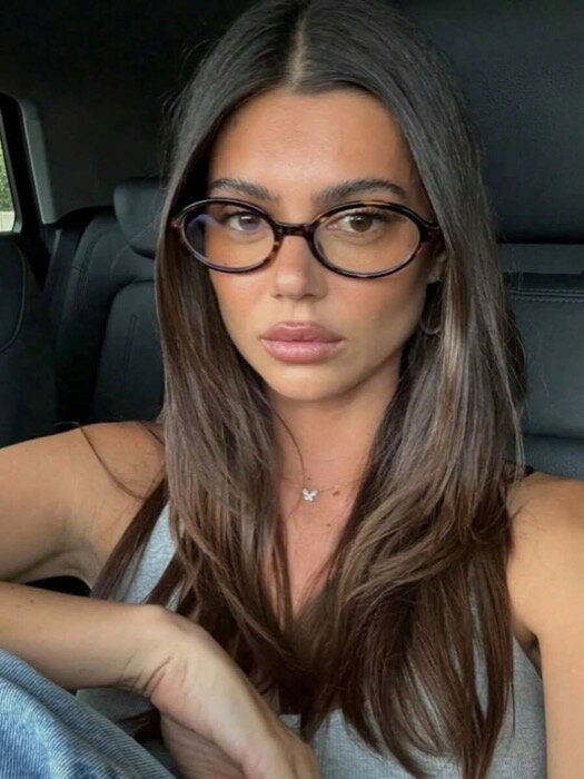 [ 8日から12日程度でお届け予定 ] アクセサリー レディース アイアクセサリー 1個/セット レトロ オーバル フレームメガネ、パーソナライズされたストリートスタイル スナップ凹面 透明メガネ、シック なスモールフレームメガネ、ミニマリストファッショ