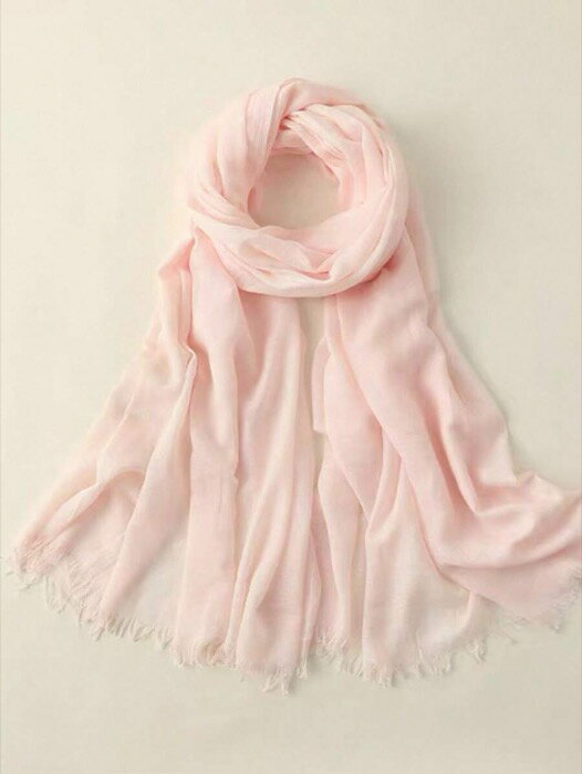 [ 8日から12日程度でお届け予定 ] アクセサリー レディース スカーフ 1個120g 麻混紡風 無地 タッセル..