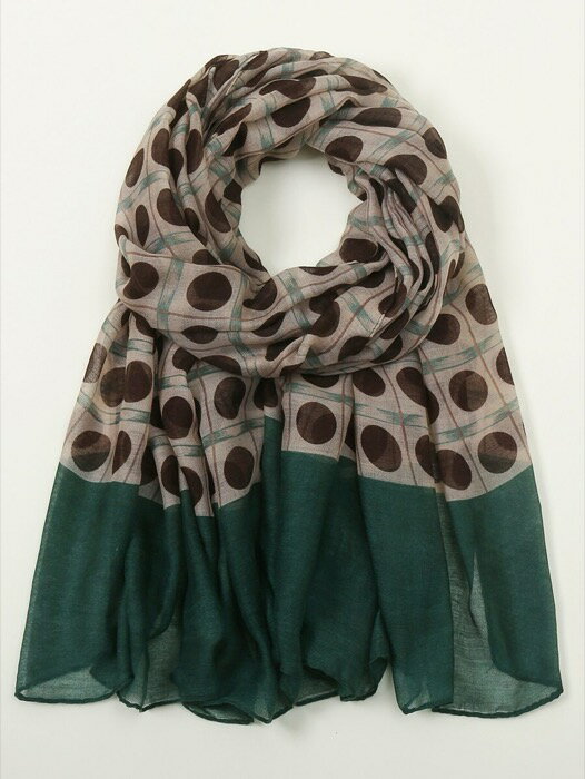 [ 8日から12日程度でお届け予定 ] アクセサリー レディース スカーフ ボヘミアン調ドット柄スカーフ、..