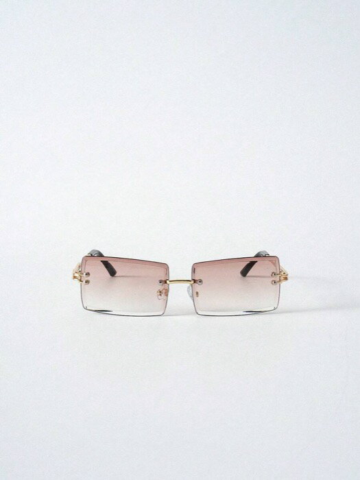 [ 8日から12日程度でお届け予定 ] アクセサリー レディース アイアクセサリー 1個 メタリックフレームレス長方形ファッショングラス、ピンク、アウトドア/旅行用、春夏の明るい色、バケーションムード、ビーチ、秋、クリスマス、冬、クリスマスギフト向け