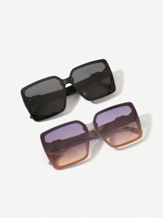 [ 8日から12日程度でお届け予定 ] アクセサリー レディース アイアクセサリー 2個 レトロスクエアフレーム メタルデコ レディース ファッショングラス、アウトドアコーディネートやプレゼントに、春の新作