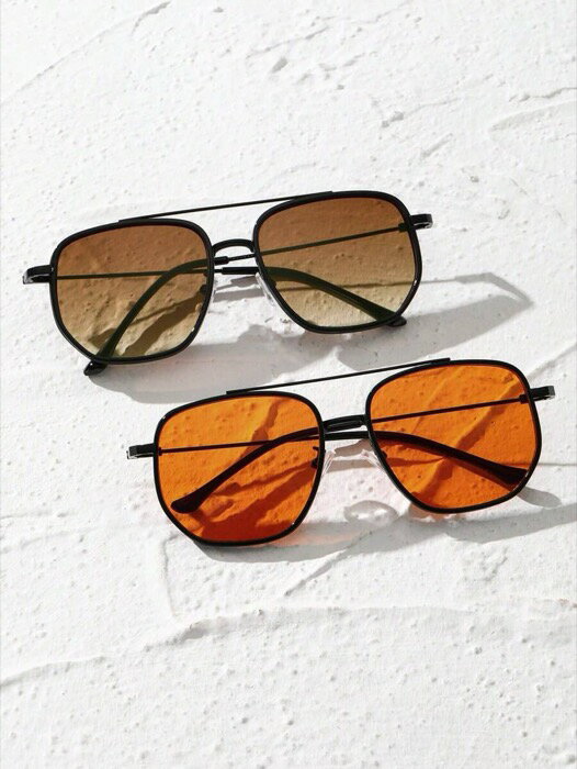 [ 8日から12日程度でお届け予定 ] アクセサリー レディース アイアクセサリー 2個 アビエイター型 メタ..