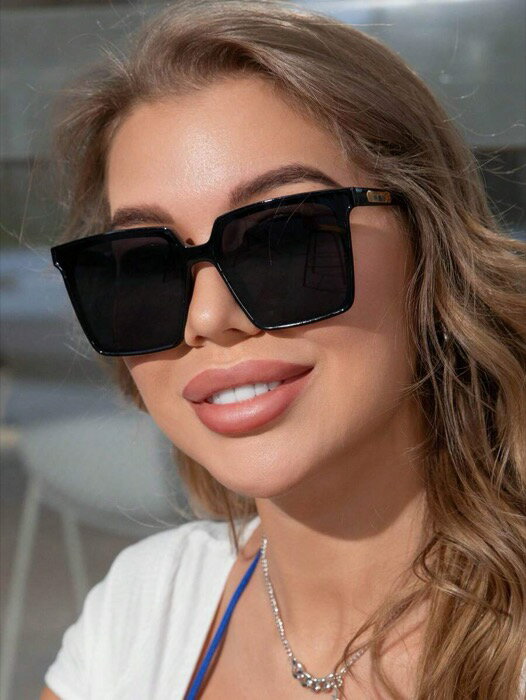 [ 8日から12日程度でお届け予定 ] アクセサリー レディース アイアクセサリー 1ペア レディース 四角フレーム ファッショナブルサングラス デイリー装飾用 サングラス ビーチ サングラス ビーチアクセサリー レディース サングラス サングラス シェ