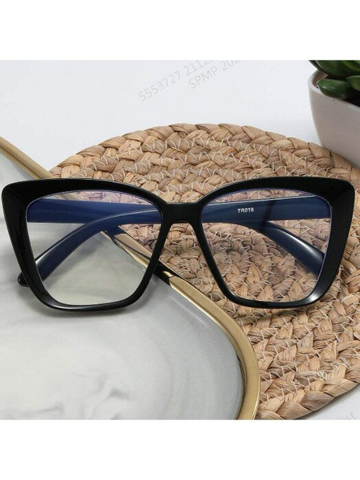 [ 8日から12日程度でお届け予定 ] アクセサリー レディース アイアクセサリー 1個 レディース スクエア大型フレーム カジュアル ミニマリスト トランスペアレント 多用途 魅力的 コンピューター、読書、ゲーミング用メガネ プレッピースタイル 長方形