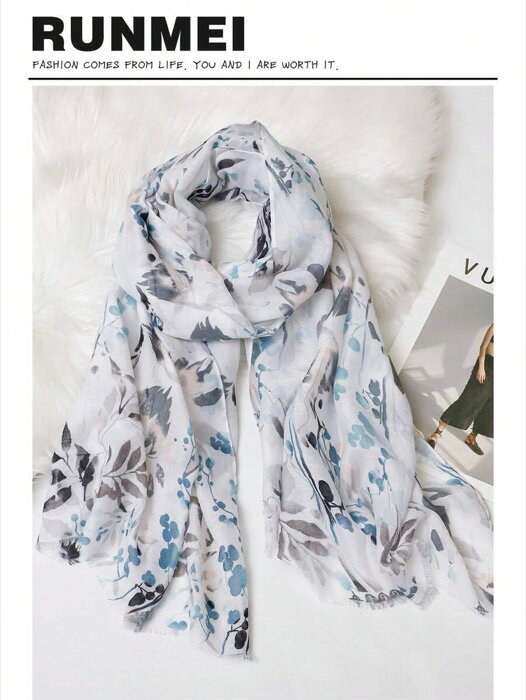 [ 8日から12日程度でお届け予定 ] アクセサリー レディース スカーフ 1枚 花柄プリントスカーフ ビンテ..