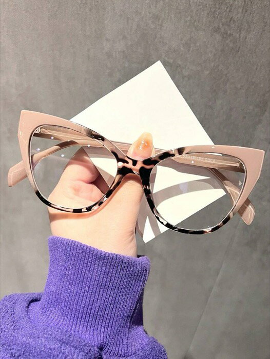 [ 8日から12日程度でお届け予定 ] アクセサリー レディース アイアクセサリー 1個/2個/3個 レディース オーバーサイズ キャットアイ 軽量 透明レンズ 目の疲れ軽減 ファッショングラス、多用途クリアレンズ デスクワーク、、ゲーミング、スマートフ