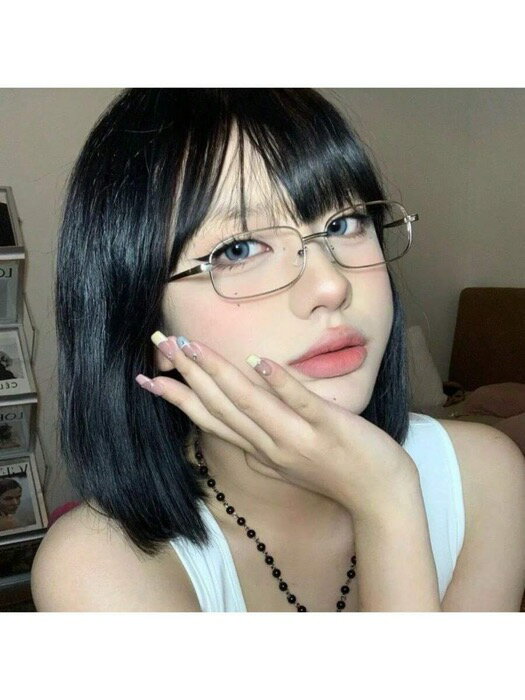 [ 8日から12日程度でお届け予定 ] アクセサリー レディース アイアクセサリー 1個 ユニセックス ファッショナブル、個性的でアーティスティックなシンプルメガネ