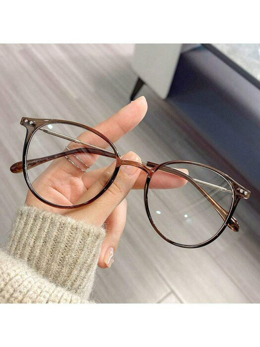 [ 8日から12日程度でお届け予定 ] アクセサリー レディース アイアクセサリー 1ペア レディース ラウンド フレーム メタルレッグ ミニマリスト クリアメガネ