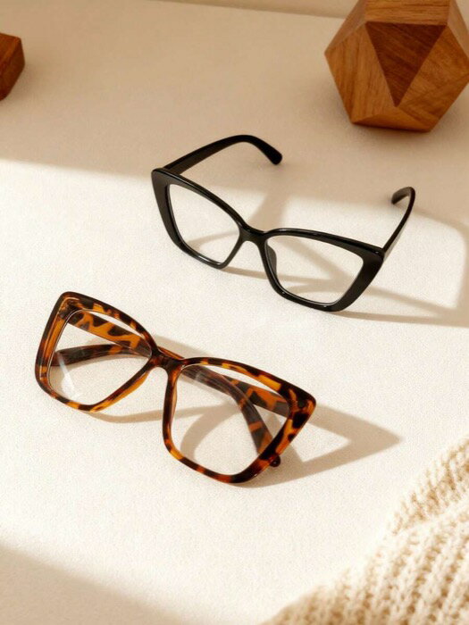 [ 8日から12日程度でお届け予定 ] アクセサリー レディース アイアクセサリー セット レトロメタルフレーム オーバル&ハート型メガネ 2ペア、メンズ&レディース ファッショナブル、デイリー、旅行、ビーチ、オールシーズン対応