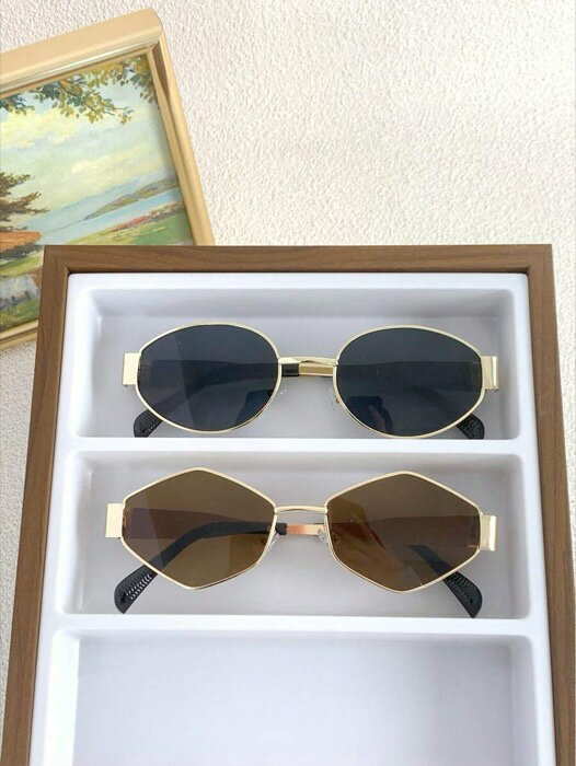 [ 8日から12日程度でお届け予定 ] アクセサリー レディース アイアクセサリー セット 2個 楕円形メタルフレーム レディースファッションメガネ、新作Y2Kストリートウェア デコラティブポリゴン サングラス、夏のビーチバケーション、アウトドア、トラベ