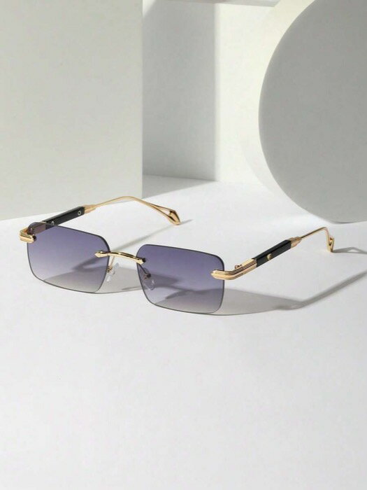 [ 8日から12日程度でお届け予定 ] アクセサリー メンズ アイアクセサリー 1個 男性用 夏用フレームレス トラベルサングラス メタル ハート型レッグパターン、重量感のあるラグジュアリー ドライビンググラス (メガネケースとメガネストラップ付き) 夏