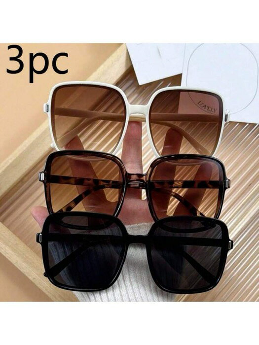 [ 8日から12日程度でお届け予定 ] アクセサリー レディース アイアクセサリー セット 3個入り レディース ラージスクエアフレーム ファッション Y2K グラス アウトドア トラベル パーティー ミュージックフェス ハイキング アクセサリー