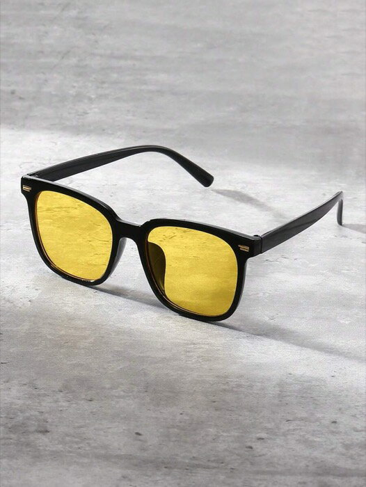 [ 8日から12日程度でお届け予定 ] アクセサリー メンズ アイアクセサリー 1個 Y2Kファッション スクエアフレーム サングラス、ビーチ、夏、デイリーウェア、写真撮影、カジュアルシェードアクセサリー、ビーチアクセサリー、サングラス、ストリートスタイ