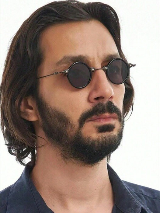 [ 8日から12日程度でお届け予定 ] アクセサリー メンズ アイアクセサリー 1個 レトロ小さいフレーム丸..