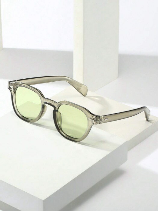 [ 8日から12日程度でお届け予定 ] アクセサリー メンズ アイアクセサリー 1個 メンズ ラウンド リベット装飾フレーム 高品質 ミニマリストファッショングラス、運転、カジュアル、旅行、パーティー、日常使いに適しています