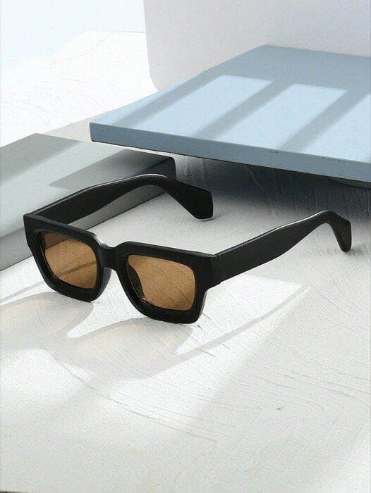 [ 8日から12日程度でお届け予定 ] アクセサリー メンズ アイアクセサリー 1個 ユニセックス クラシックスクエア レトロ シンプル カラーブロック ファッショングラス、夏の海辺のバカンス、アウトドア、旅行に最適