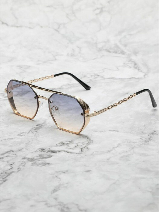 [ 8日から12日程度でお届け予定 ] アクセサリー メンズ アイアクセサリー 1個 金属的ポリゴン形状のパーソナリティーあふれるファッショナブルな眼鏡、ヴィンテージサングラス、ビーチアクセサリー。セーター、ジャケット、スウェットシャツ、パーカー、レザー