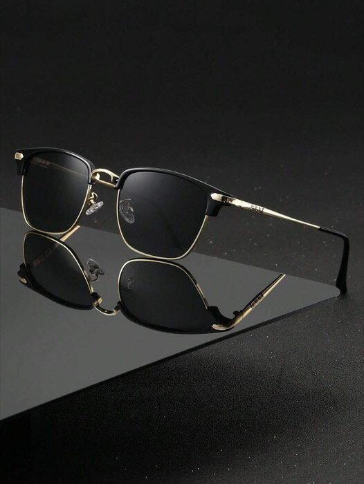 [ 8日から12日程度でお届け予定 ] アクセサリー メンズ アイアクセサリー 1個 メンズ ファッショナブル スクエア メタルグラス サマービーチ休暇、アウトドア、トラベル 学校の準備 おしゃれなプレッピー学校スタイル