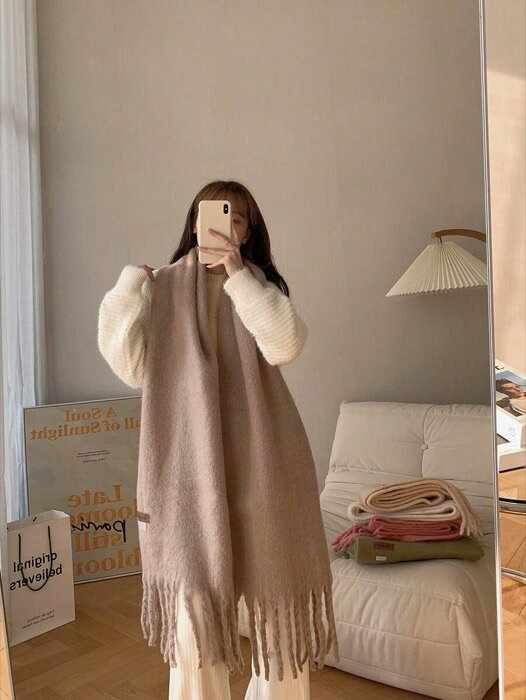 [ 8日から12日程度でお届け予定 ] アクセサリー レディース スカーフ マカロン無地 ぬいぐるみ 暖かい..