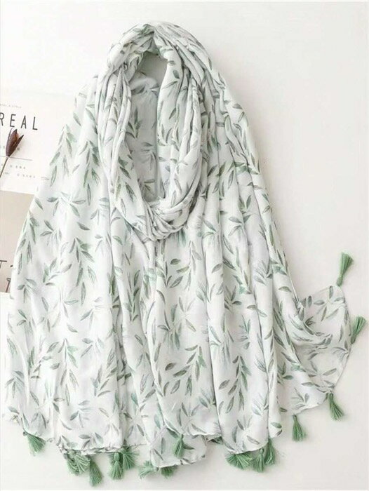 [ 8日から12日程度でお届け予定 ] アクセサリー レディース スカーフ 2024年 エレガントなリーフパター..