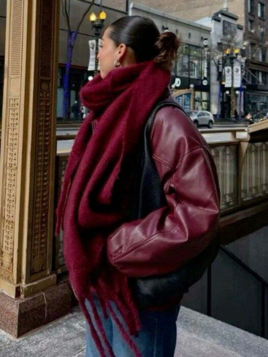 [ 8日から12日程度でお届け予定 ] アクセサリー レディース スカーフ 1個 女性用クリスマスレッド 秋冬..