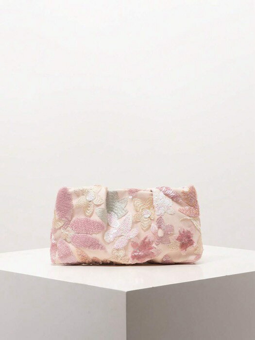 [ 8日から12日程度でお届け予定 ] バッグ レディース クラッチバッグ フラワー柄バッグ、スパンコール..