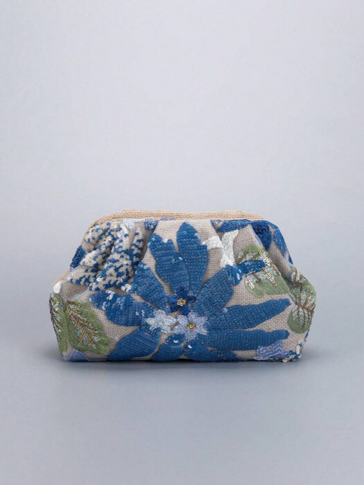 [ 8日から12日程度でお届け予定 ] バッグ レディース クラッチバッグ スパンコール刺繍フローラルギャ..