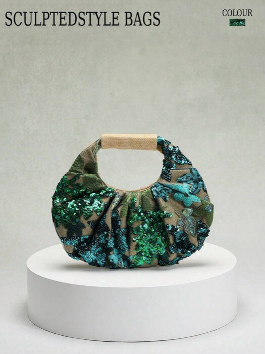 [ 8日から12日程度でお届け予定 ] バッグ レディース ハンドルバッグ スカルプチャードスタイル カラフ..