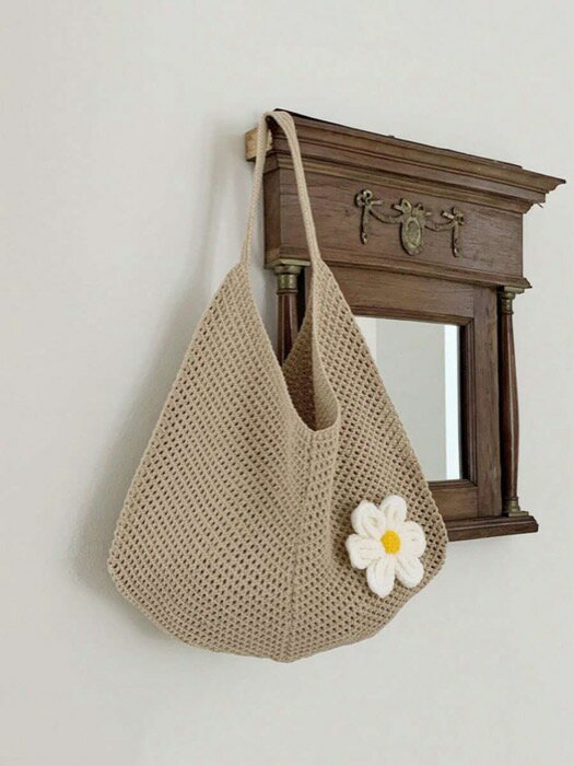 [ 8日から12日程度でお届け予定 ] バッグ レディース トートバッグ 中空編み ボヘミアンスタイル ビー..