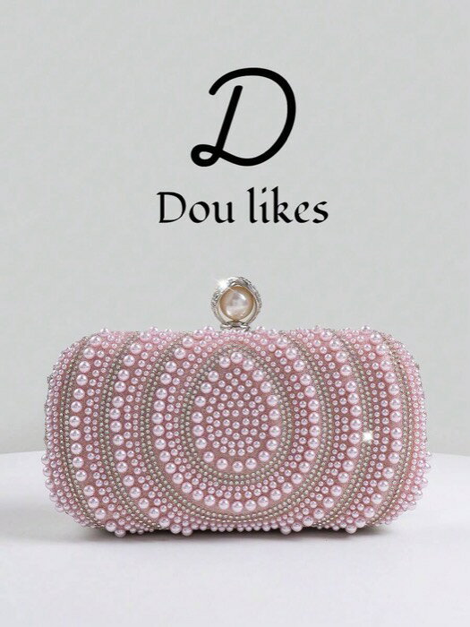 [ 8日から12日程度でお届け予定 ] バッグ レディース ドレスバッグ 優雅なティアドロップ型ピンクパー..