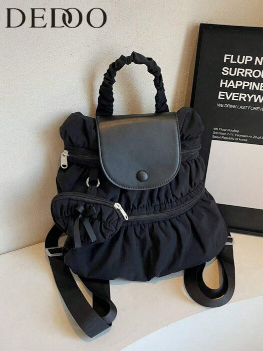 [ 8日から12日程度でお届け予定 ] バッグ レディース バックパック 1個 韓国プレッピースタイル ルーズ..