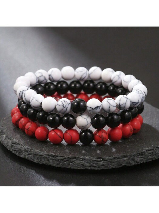 [ 8日から12日程度でお届け予定 ] ジュエリー メンズ ブレスレット セット 1セット/3個 レトロカラーコ..