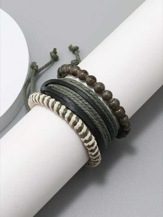 [ 8日から12日程度でお届け予定 ] ジュエリー メンズ ブレスレット セット 3個セット ビンテージ 手編..