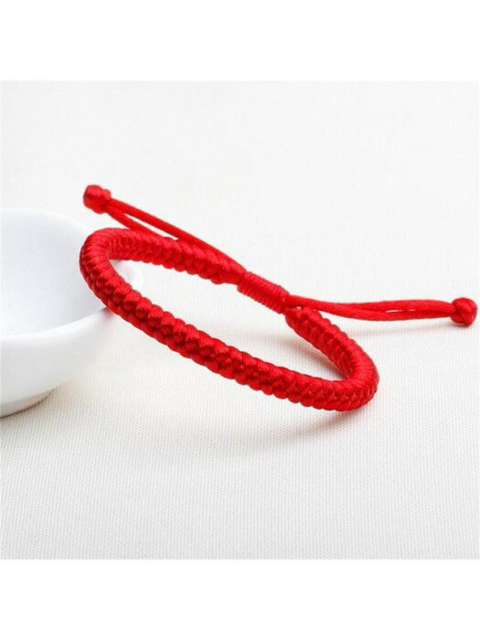 [ 8日から12日程度でお届け予定 ] ジュエリー メンズ ブレスレット 手作りの編組赤いロープのブレスレ..