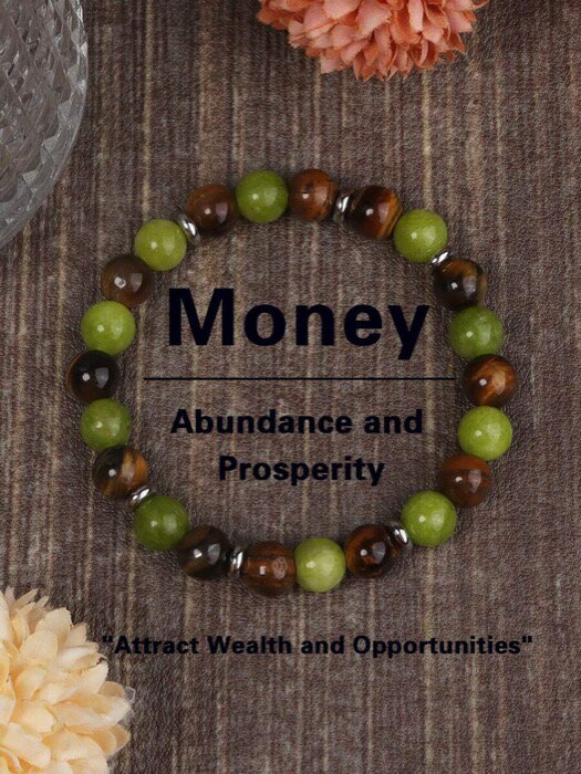 [ 8日から12日程度でお届け予定 ] ジュエリー メンズ ブレスレット 8mmペリドットとタイガーアイの富の腕輪、女性と男性用、豊かさと繁栄、機会、幸運を引き寄せる、ヒーリング、ヨガ、瞑想のジュエリー(4)