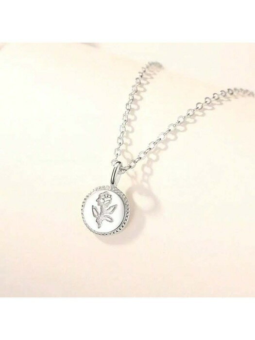 [ 8日から12日程度でお届け予定 ] ジュエリー レディース ネックレス ペンダント S925 スターリングシルバー 18Kゴールドメッキ 彫刻 フラワー ミニローズ ペンダントネックレス レディース用