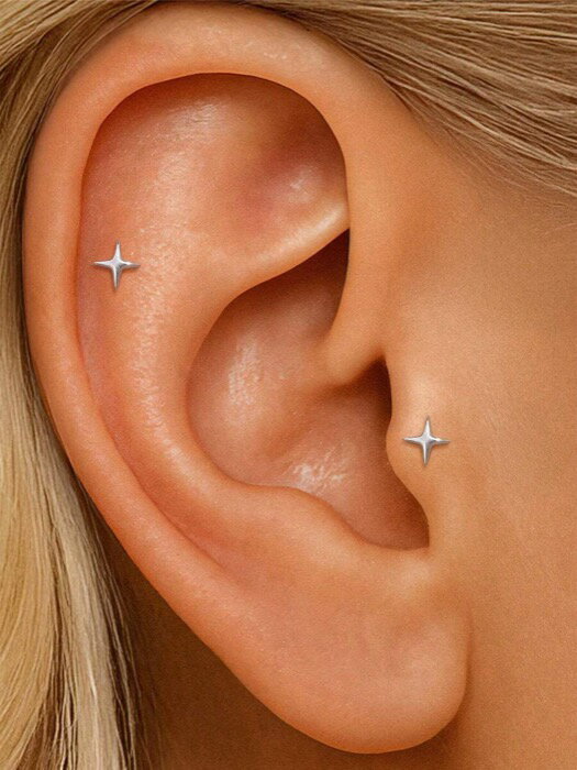 [ 8日から12日程度でお届け予定 ] ジュエリー レディース イヤーアクセサリー 925スターリングシルバー トレンディースタッドピアス 1ペア、カーティレッジヘリックスピアス、女性の日常着・結婚式・パーティ・婚約・記念日・バレンタインデーに適