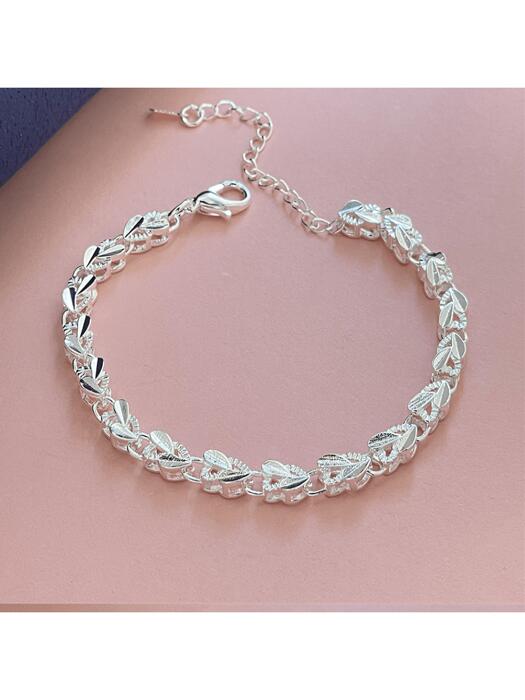 [ 8日から12日程度でお届け予定 ] ジュエリー レディース ブレスレット チェーン 925シルバー ブレスレット、男女兼用、贈り物にも適しています