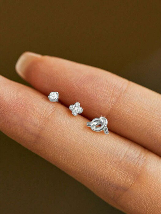 [ 8日から12日程度でお届け予定 ] ジュエリー レディース イヤーアクセサリー シルバー925 軽量幾何学模様スタッドピアス 3ペアセット、通勤やデートに適しています