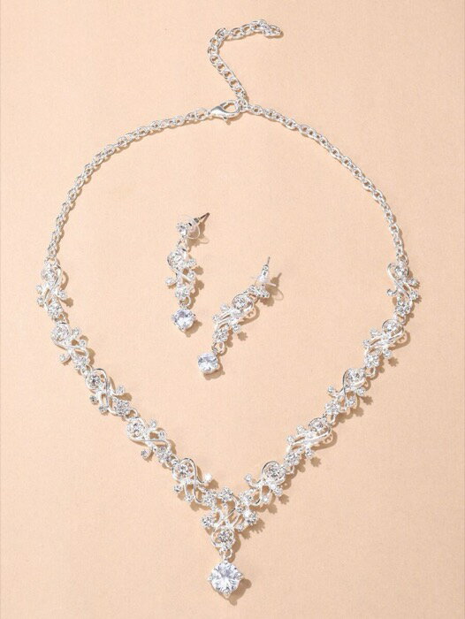 [ 8日から12日程度でお届け予定 ] ジュエリー レディース セット 3本入り キュービックジルコニア デコレーション ジュエリーセット