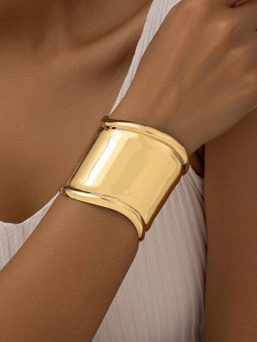 [ 8日から12日程度でお届け予定 ] ジュエリー レディース ブレスレット バングル 幾何学模様 シンプルで大きめの顔 ファッショナブルで個性的なブレスレット ミニマリストなカフバングル