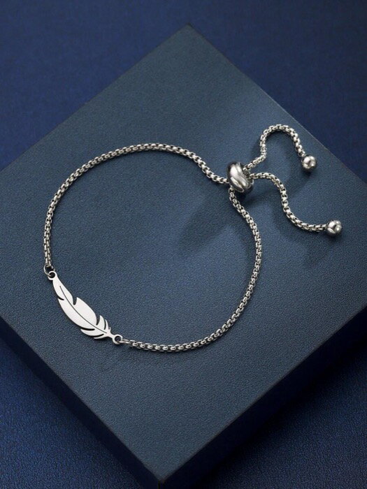 [ 8日から12日程度でお届け予定 ] ジュエリー レディース ブレスレット チェーン ファッショナブルなミニマリストステンレススチール伸縮ブレスレット 1個