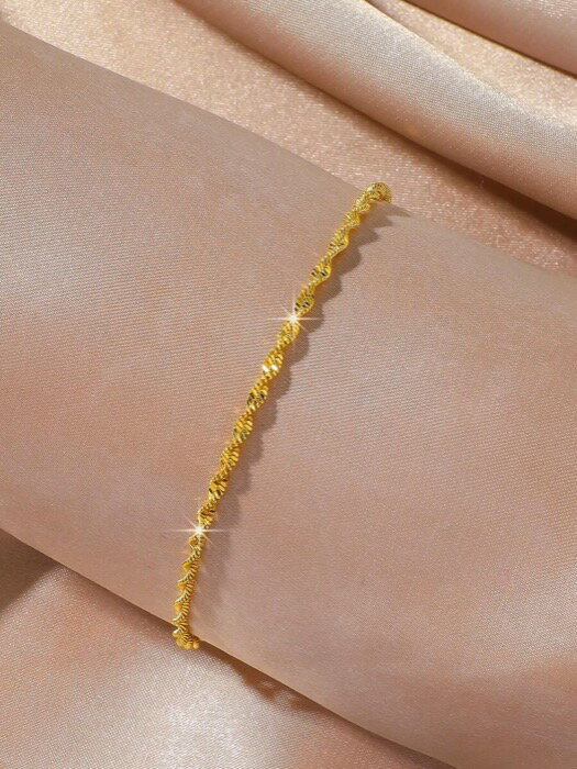 [ 8日から12日程度でお届け予定 ] ジュエリー レディース ブレスレット チェーン 1個 ゴールドメッキ ハートチャーム エレガントな繊細なチェーンラップブレスレット、女性の日常着に適したジュエリーギフト